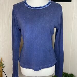 Vintage US Boys Non Stop Wear Blue Long Sleeve Top (L)